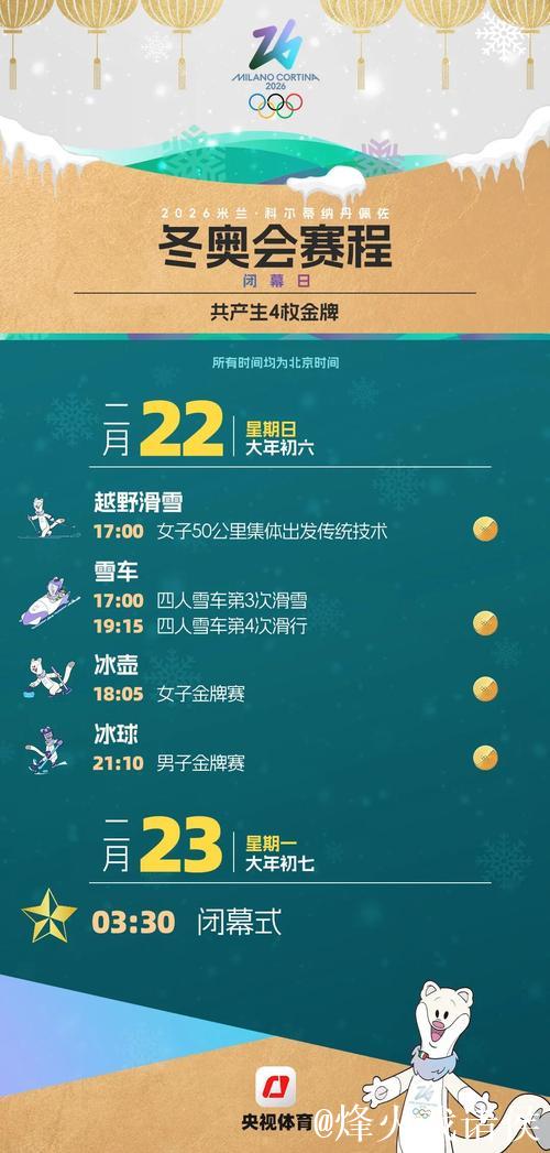 2026年冬奥会赛程全掌握!一键收藏,过年观赛不迷路! 2026年冬奥会赛程全掌握!一键收藏,过年观赛不迷路!